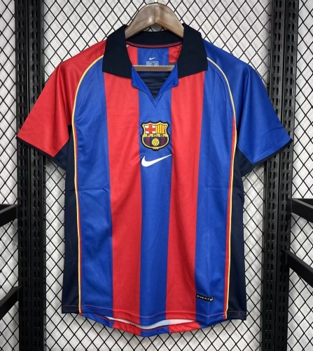 01-02 Retro Version Barcelona Home Red & Blue Thailand Soccer Jerseys-JM/509