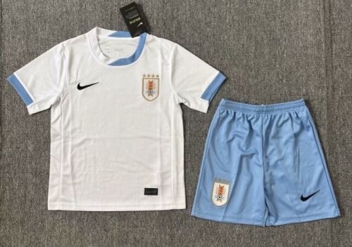 Kids 2024/25 Uruguay White Kids/Youth Soccer Uniform-BLY/522