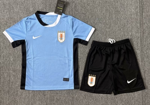 Kids 2024/25 Uruguay Home Blue Kids/Youth Soccer Uniform-BLY/522