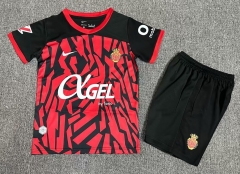 Kids 2024/25 RCD Mallorca Home Red & Black Kids/Youth Soccer Uniform-1040