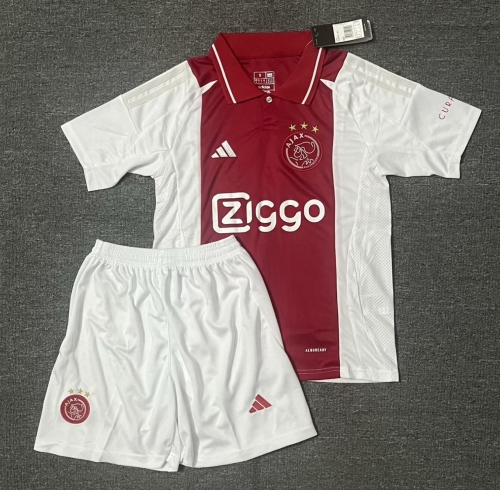 2024/25 Ajax Home Red & White Soccer Uniform-516