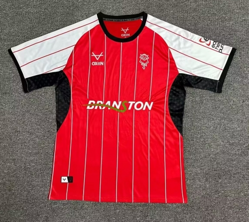 2024/25 Lincol City Home Red & White Thailand Soccer Jeryer AAA-1040