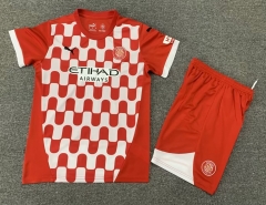 Kids 2024/25 Girona FC Home Red & White Kids/Youth Soccer Uniform-1040/208