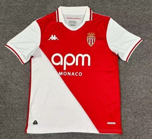 2024/25 Monaco Home Red & White Thailand Soccer Jersey AAA-1040