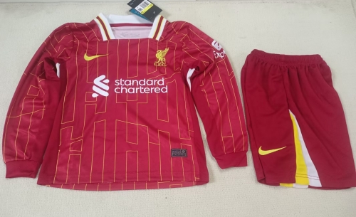 Kids 2024/25 Liverpool Home Red Training Kids/Youth Soccer Uniform-507