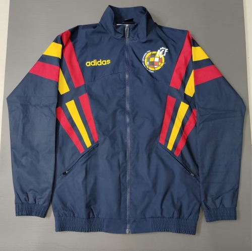 2024-25 Spain Royal Blue Windbreaker Hoodies Top-GDP