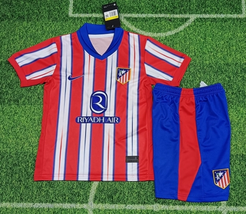 2024/25 Atletico Madrid Home Red and White Youth/Kids Soccer Uniform-507/123/812