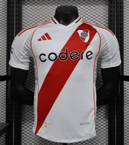 Player Version 2024/25 CA River Plate Home White Thailand Soccer Jersey AAA-888