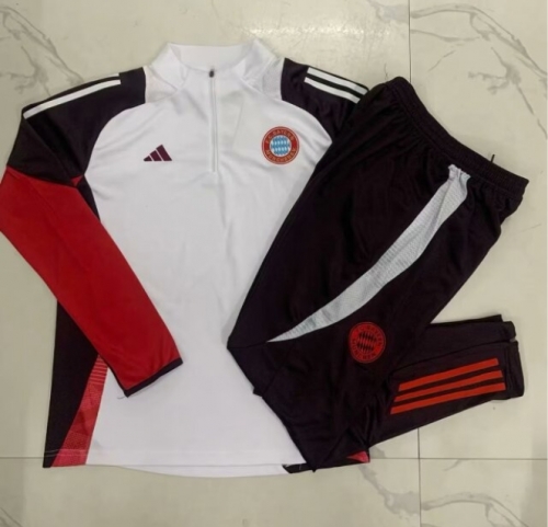 2024/25 Bayern München White Thailand Soccer Tracksuit Uniform-815