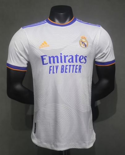 Player Version 2021/22 Real Madri Home White Thailand Soccer Jersey AAA-703