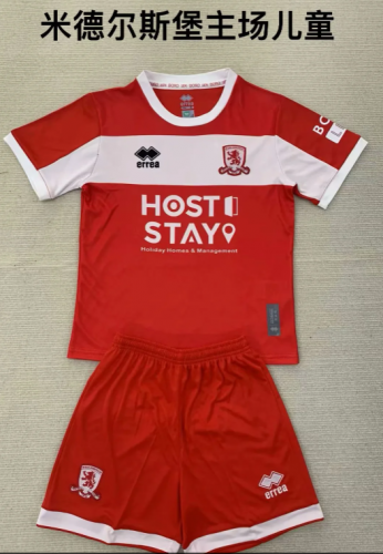 Kids 2024/25 Middlesbrough Home Red Kids/Youth Soccer Uniform-208/1040