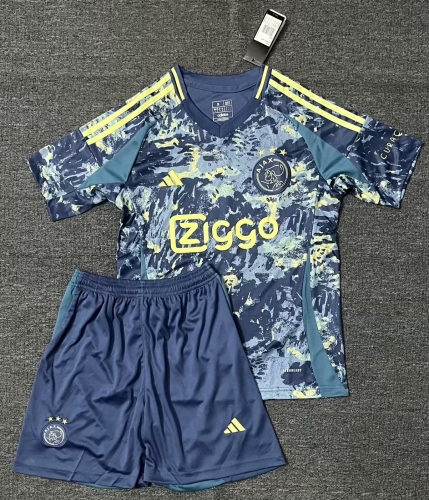 2024/25 Ajax Away Blue Soccer Uniform-208/516/36