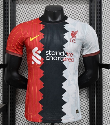 Player Special Version 2024/25 Liverpool Red & Black & White Thailand Soccer Jersey AAA-888