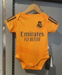 (Size 9-12) 2024/25 Real Madrid Away Orange Baby Uniform-308