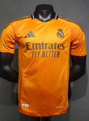 Player Version 2024/25 Rea Madrid Away Orange  Yellow Thailand Soccer Jersey AAA-308/703/MY