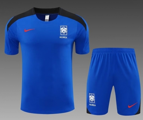 2024/25 Korea Republic Color Blue Shorts-Sleeve Thailand Soccer Uniform-801