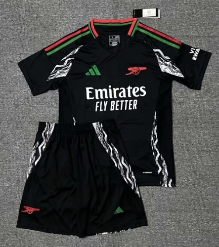 2024-25 Arsenal Away Black Soccer Uniform-516/315/302