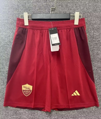 2024/25 Roma Home Red Thailand Soccer Shorts-315