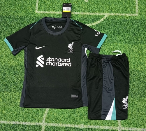 2024/2025 Liverpool Away Black Youth/Kids Soccer Uniform-522/A/507