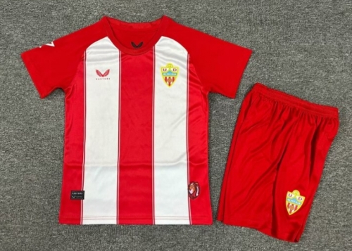 Kids 2024/25 UD Almería Home Red & White Kids/Youth Soccer Uniform-1040