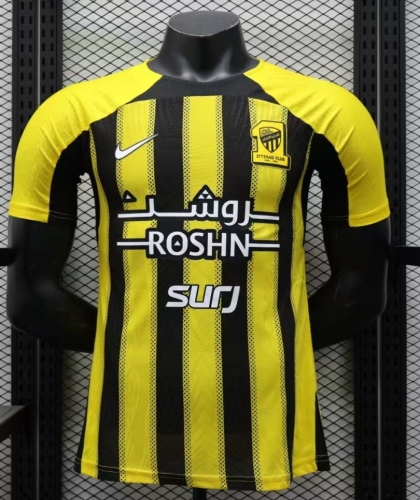 Player Version 2024/25 Al-Ittihad Home Yellow Thailand Soccer Jersey AAA-888