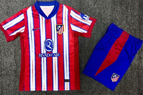 2024/25 Atlético Madrid Home Red & White Soccer Uniform-SKE/302/315