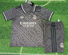 2024/25 Real Madrid 2nd Away Black Kids/Youth Soccer Uniform-507/123/522