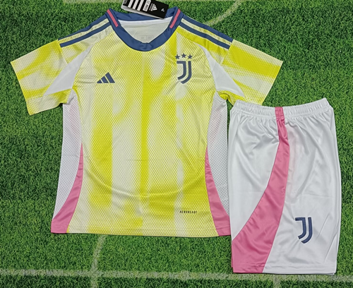 Kids 2024/25 Juventus Away Yellow Kids/Youth Soccer Uniform-123/516