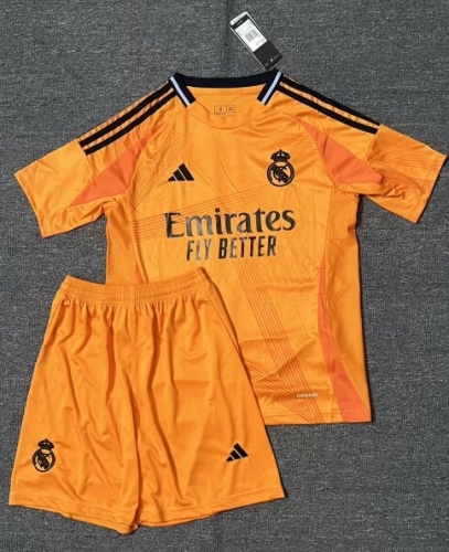 2024/25 Real Madrid Away Orange Soccer Uniform-36/302/516