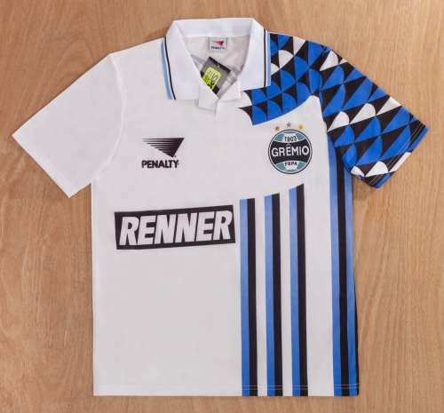 1994/95 Retro Vrersion Grêmio FBPA Away White Thailand Soccer Jersey AAA-1041