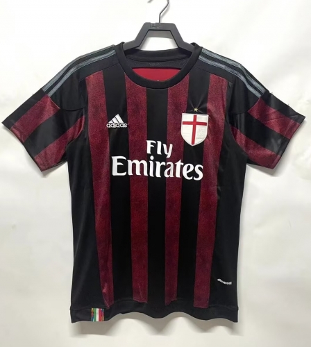 15/16 Retro Version AC Milan Home Red & Black Thailand Soccer Jersey AAA-811