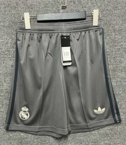 2024/25 Real Madrid 2nd Away Black Thailand Soccer Training Shorts-315