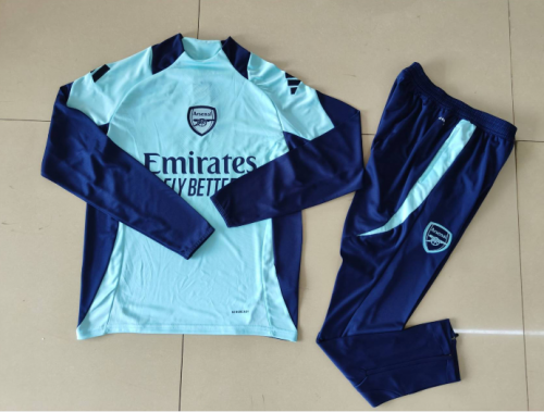 2024/25 Arsenal Blue & Green Soccer Tracksuit Uniform-GDP