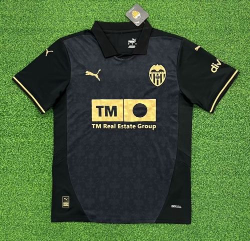 2024/25 Valencia Away Black Thailand Soccer Jersey AAA-320