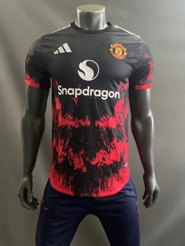 Player Special Version 2024/25 Manchester United Red & Black Thailand Soccer Jerseys AAA-703