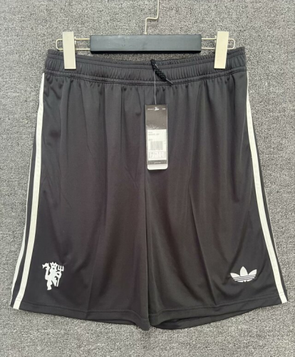 2024/25 Manchester United 2nd Away Black Soccer Shorts-315