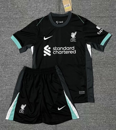 2024/25 Liverpool Away Black Soccer Uniform-302/516/36