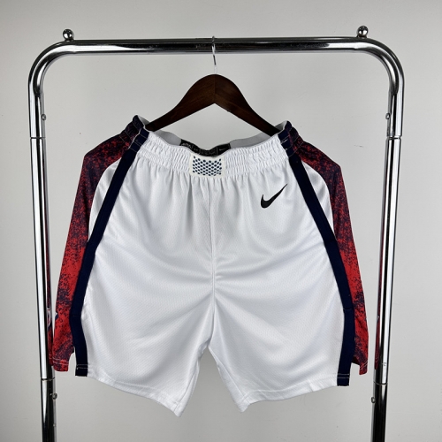 2024 Olympic Games USA White Basketball Shorts-311