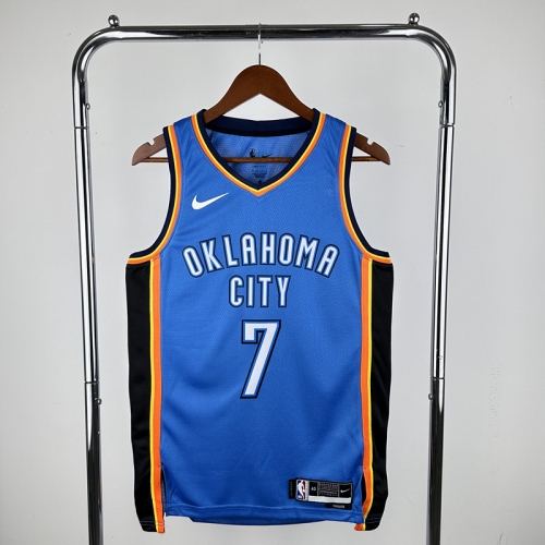 2023 Oklahoma City Thunder NBA Blue #7 Jersey-311