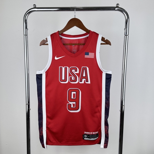 2024 Olympic Games USA Red #9 Basketball Jerseys-311