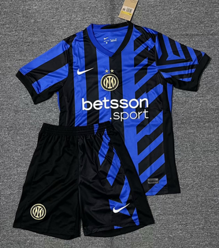 2024/25 Inter Milan Home Black and Bule Soccer Uniform-SKE/36/516