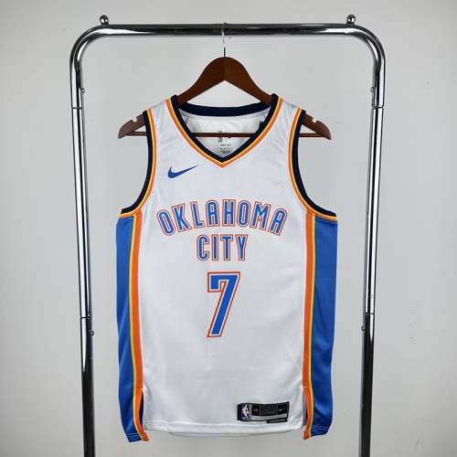 2023 Oklahoma City Thunder NBA White #7 Jersey-311