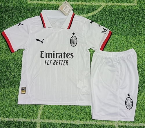 Kids 2024/25 AC Milan Away White Kids/Youth Soccer Uniform-123