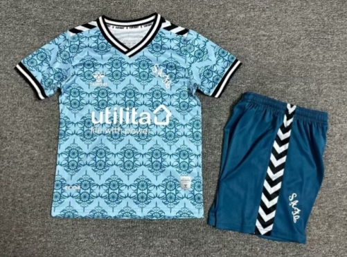 Kids 2024/25 Sunderland 2nd Away Blue  Kids/Youth Soccer Uniform AAA-1040