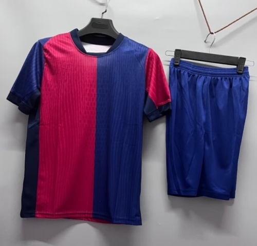 Customize 2024/25 Barcelona Home Blue & Red Soccer Uniform-DN