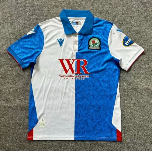 2024/25 Blackburn Rovers Home White & Blue Thailand Soccer Jersey AAA-1040