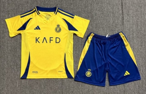 Kids 2024/25 Al-Nassr FC Home Yellow Kids/Youth Soccer Uniform-507/522/516