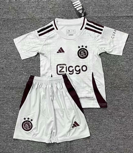 Kids 2024/25 Ajax 2nd Away White Kids/Youth Soccer Uniform-516/507