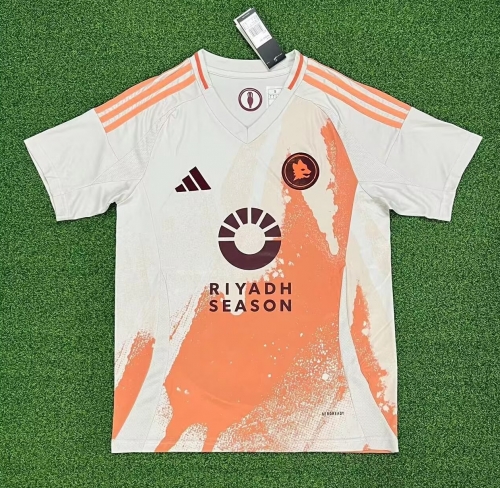 2024/25 Roma Away White & Orange Thailand Soccer Training Jerseys-416/320