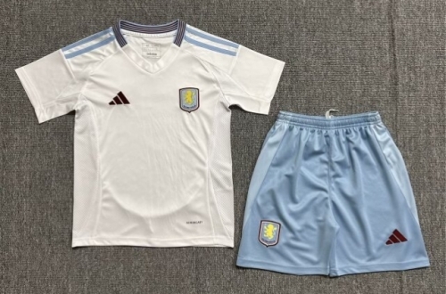 Kids 2024/25 Aston Villa Away White Kids/youth Thailand Soccer Jersey AAA-522/530/208